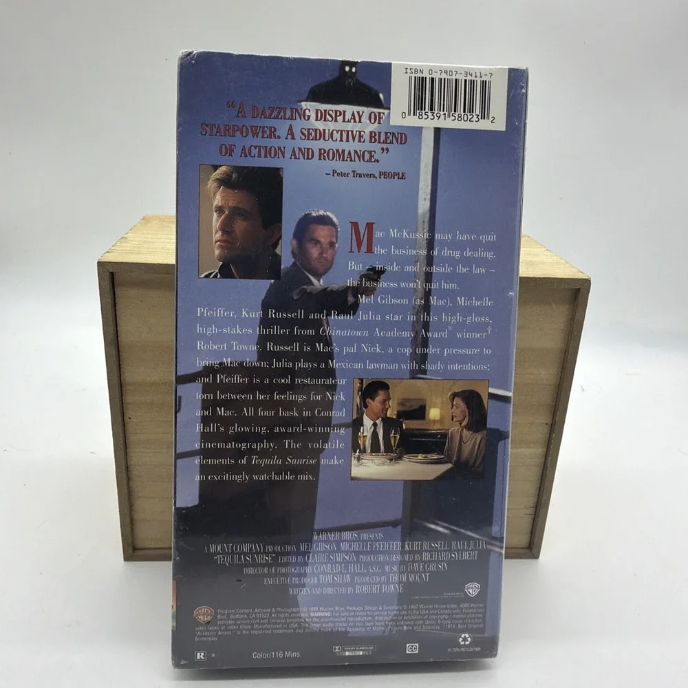 VHS Video - Tequila Sunrise - WB Hits - Mel Gibson Kurt Russell Movie NEW